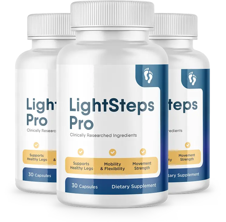 LightSteps Pro capsules — AVP-balancing formula for heavy legs, swollen ankles, and fluid retention