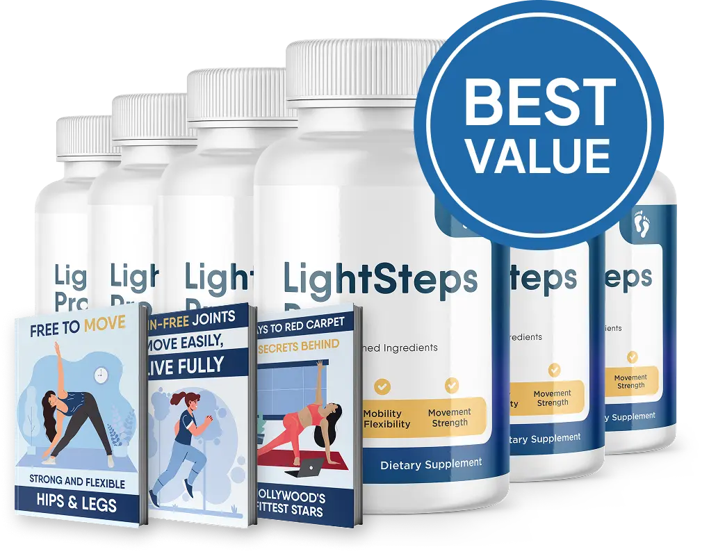 LightSteps Pro 6 bottle best value package with 3 free bonuses